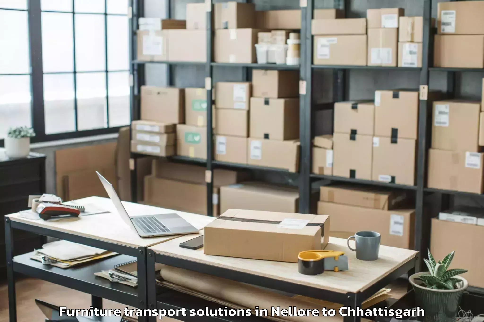 Expert Nellore to Chhindgarh Furniture Transport Solutions